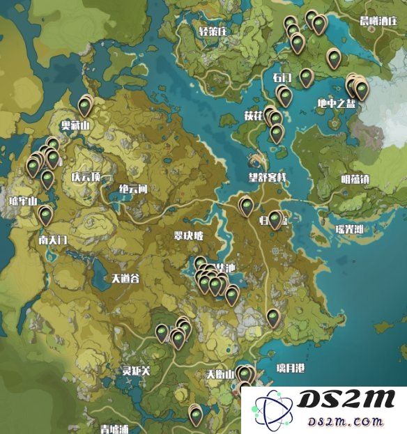 原神莲蓬采集攻略：3.4版本新增点位与高效路线解析