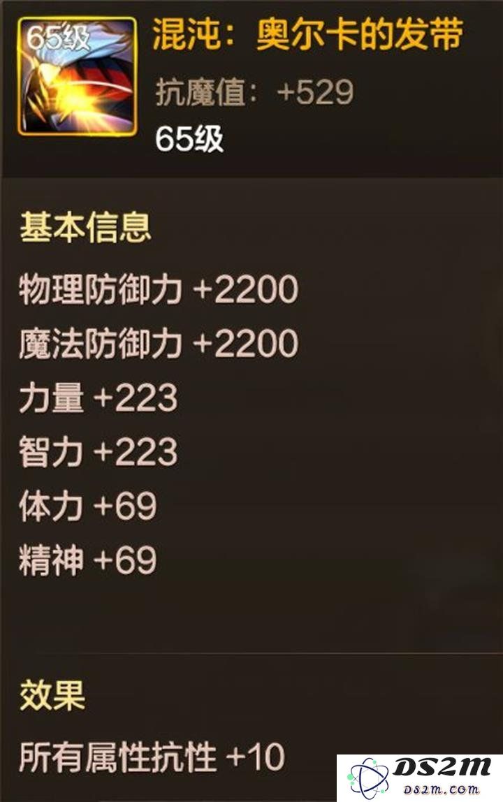 DNF手游奥兹玛版本65级辅助装备强度排行榜解析