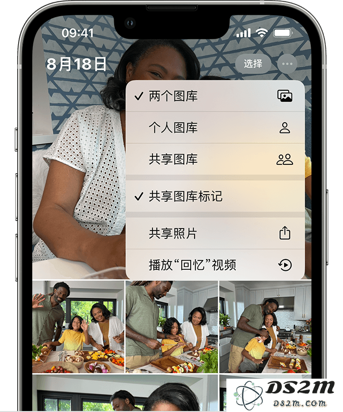 如何在 iPhone 上通过共享图库分享照片？