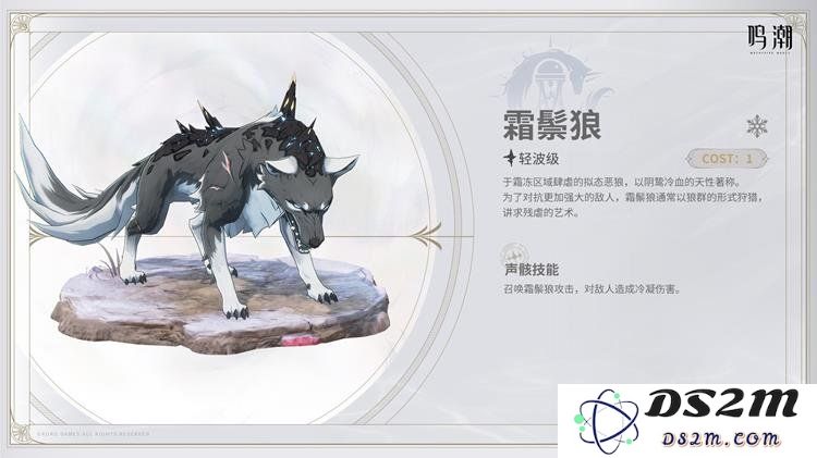 鸣潮2.0新声骸霜鬃狼技能浅析与应用
