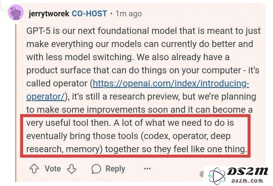 OpenAI：GPT-5就是All in One，集成各种产品