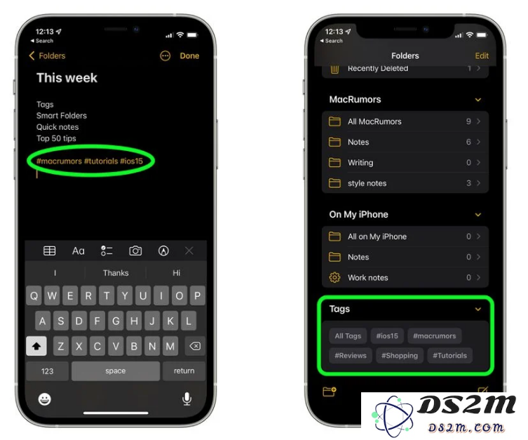 iOS 15 使用标签功能来高效整理和管理你的备忘录的小窍门