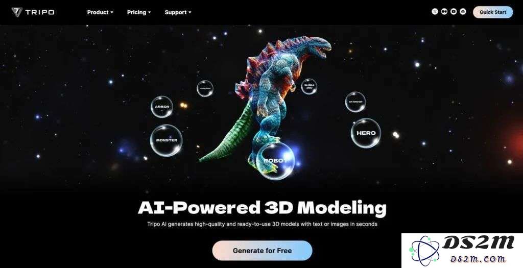 22个——最全3D模型AI生成器