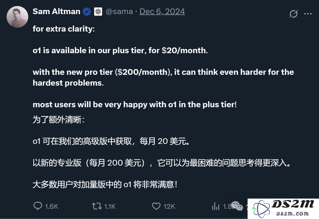 OpenAI史上最贵模型来了！比DeepSeek贵270倍，100万输出token 600美元