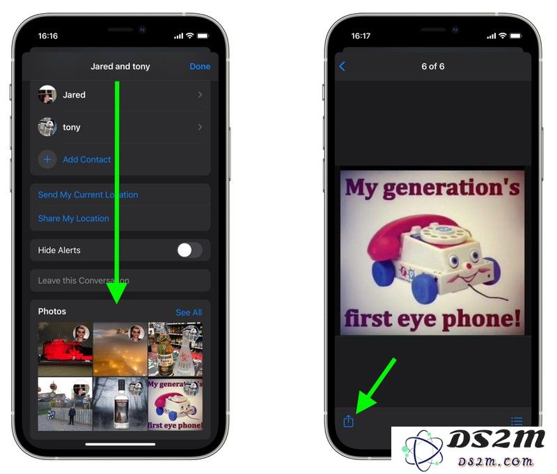 如何在 iPhone 的「信息」应用程序中将接收到的文件有效保存到本地存储？