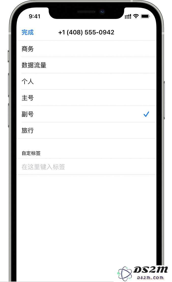 为 iPhone 12 双卡设置标签：支持自定义标签和 emoji 表情