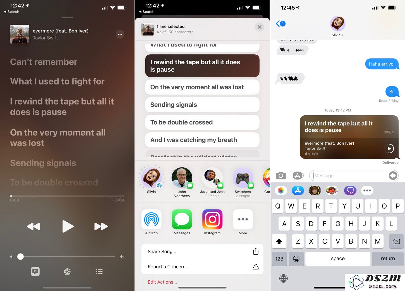怎样通过 iMessage 将 Apple Music 中的歌曲歌词分享给好友，实现方便的音乐交流
