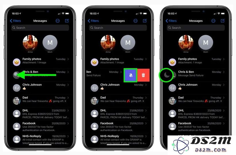 iOS 14 使用技巧：如何单独为特定联系人设置消息静音功能