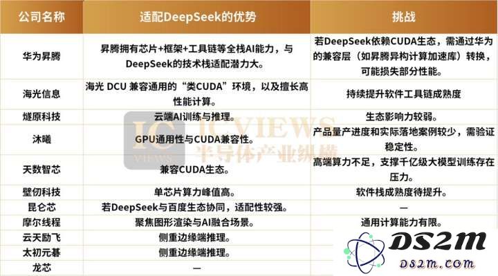 DeepSeek适配国产芯片：差异化表现，商用前景各异