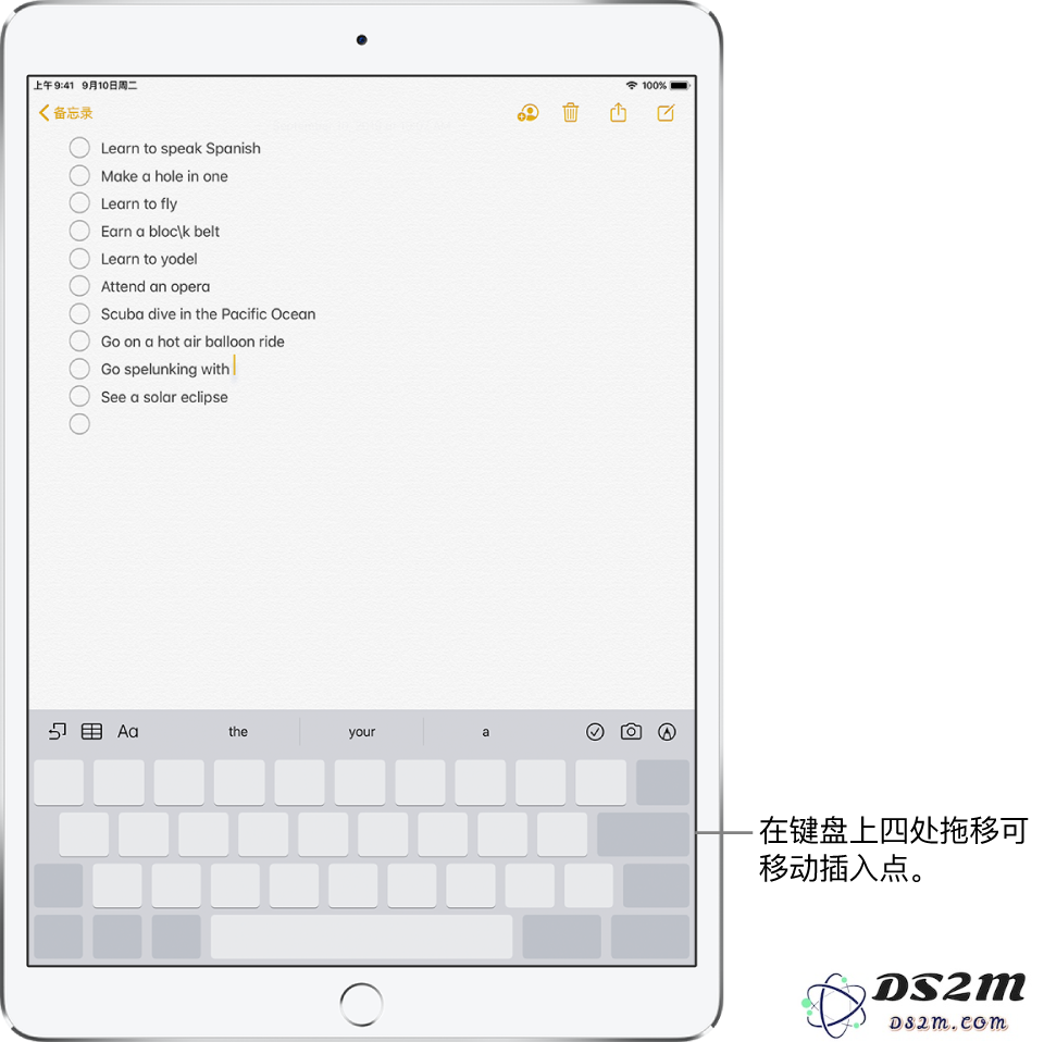 在 iPad 上键入和编辑文本的小技巧