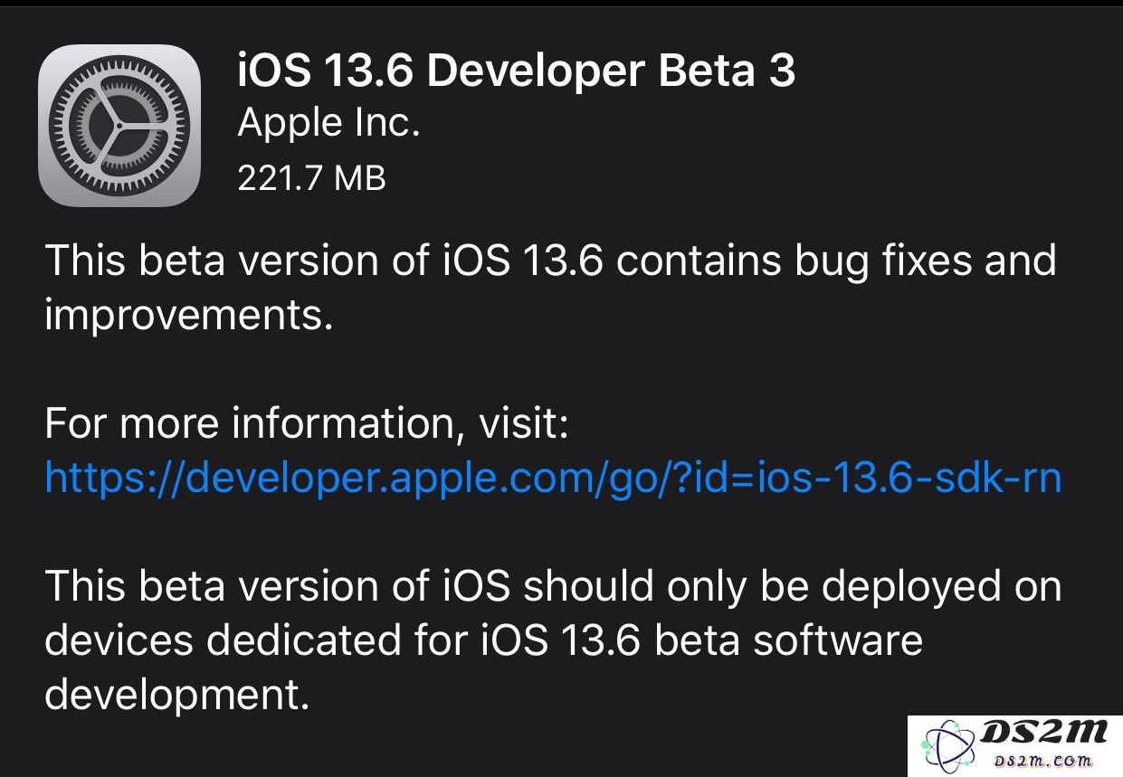 iOS 13.6 Beta 3更新详细内容以及完整的升级步骤和方法介绍