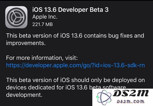 苹果推送全新公测版 iOS 13.6：解决多个问题以优化体验并为 iOS 14 的发布做好准备