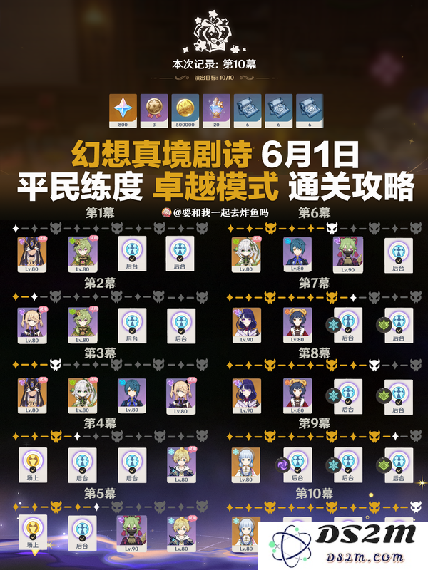 【V5.6攻略】6月幻想真境剧诗 卓越模式 ​​​通关攻略：挑战极限？轻松过关