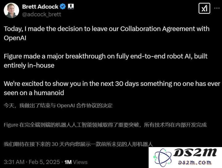 刚刚，Figure与OpenAI结束合作，人形机器人迎来了其革命性时刻，AGI技术已经在内部得以突破性实现？
