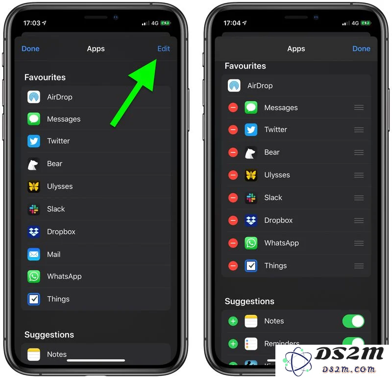 如何自定义 iPhone  的共享菜单？
