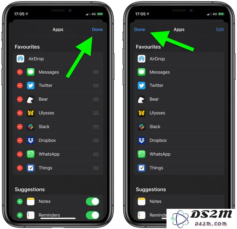 如何自定义 iPhone  的共享菜单？