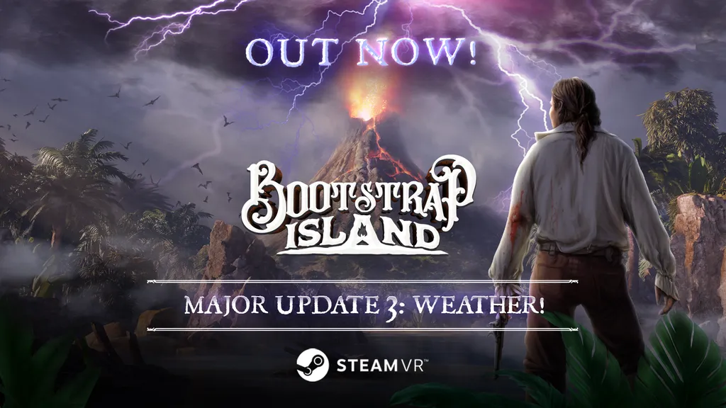 PCVR生存游戏《Bootstrap Island》重大更新引入全新天气系统与独特的疣猪生物