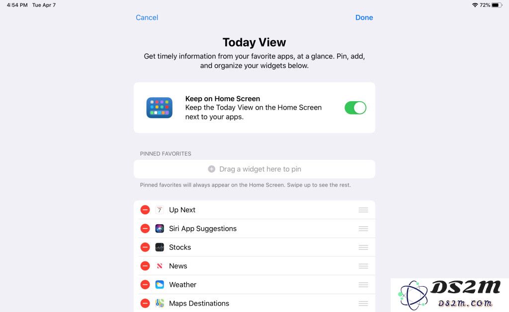 iPadOS 13 教程：如何将小部件页面保留在主屏幕？