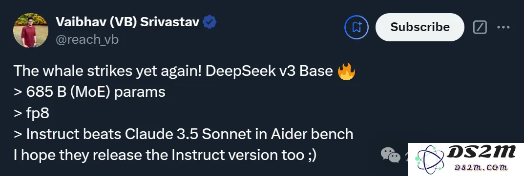 Deepseek新模型意外曝光！编程跑分一举超越Claude 3.5 Sonnet
