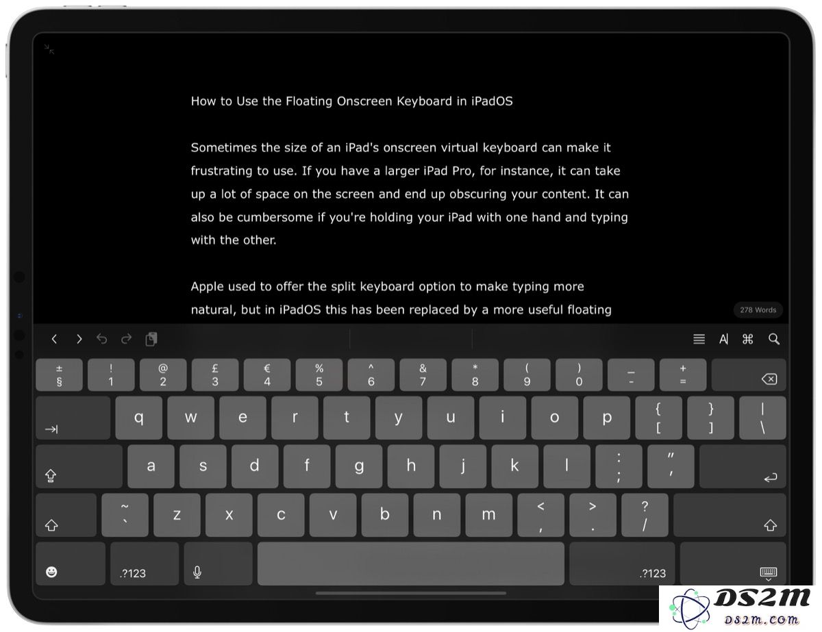 iPadOS 使用技巧 | 教你如何在 iPad 上便捷地使用屏幕浮动键盘功能