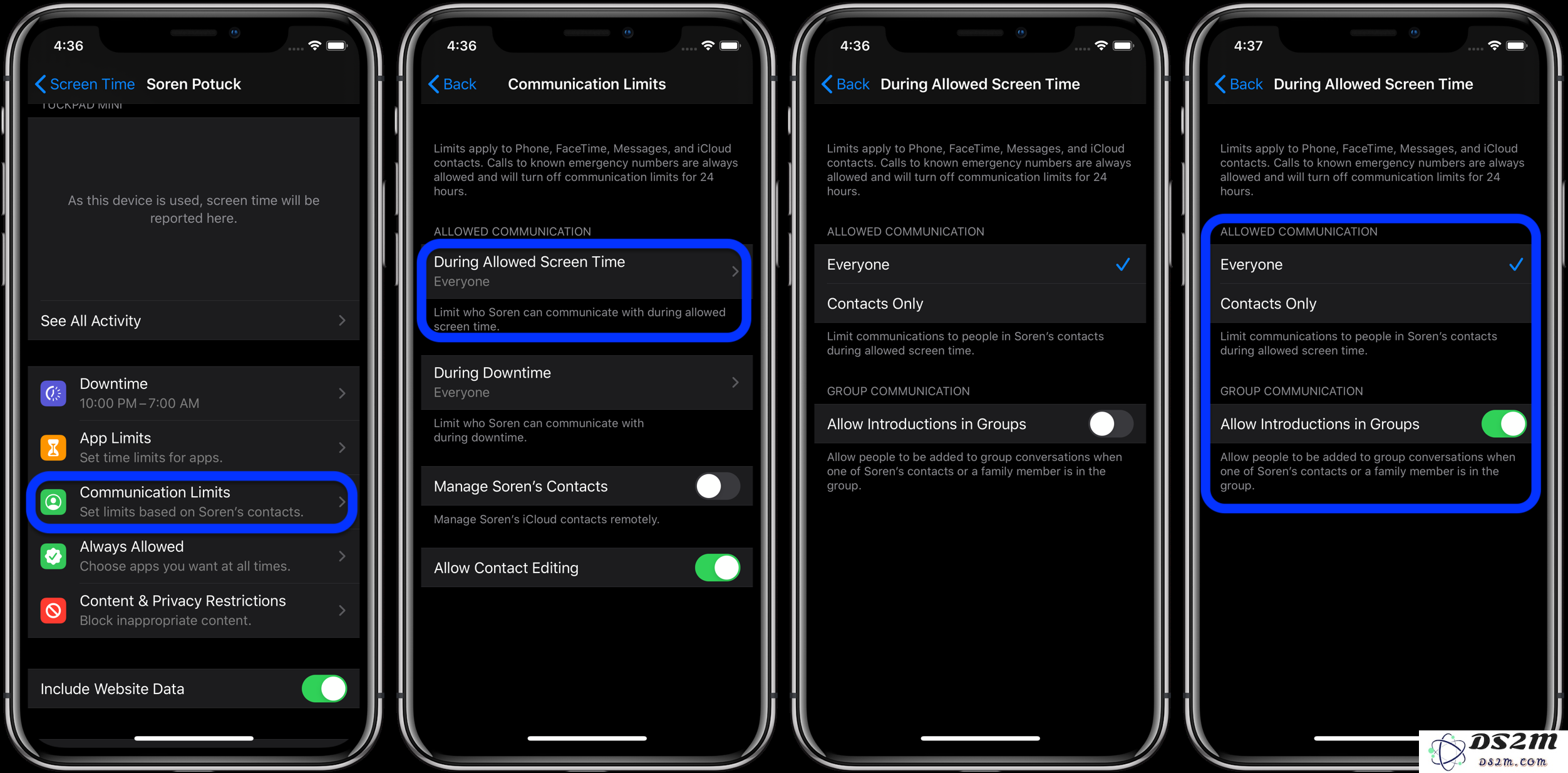 iOS 13.3 小技巧：如何通过「屏幕使用时间」管理孩子的短信、电话？