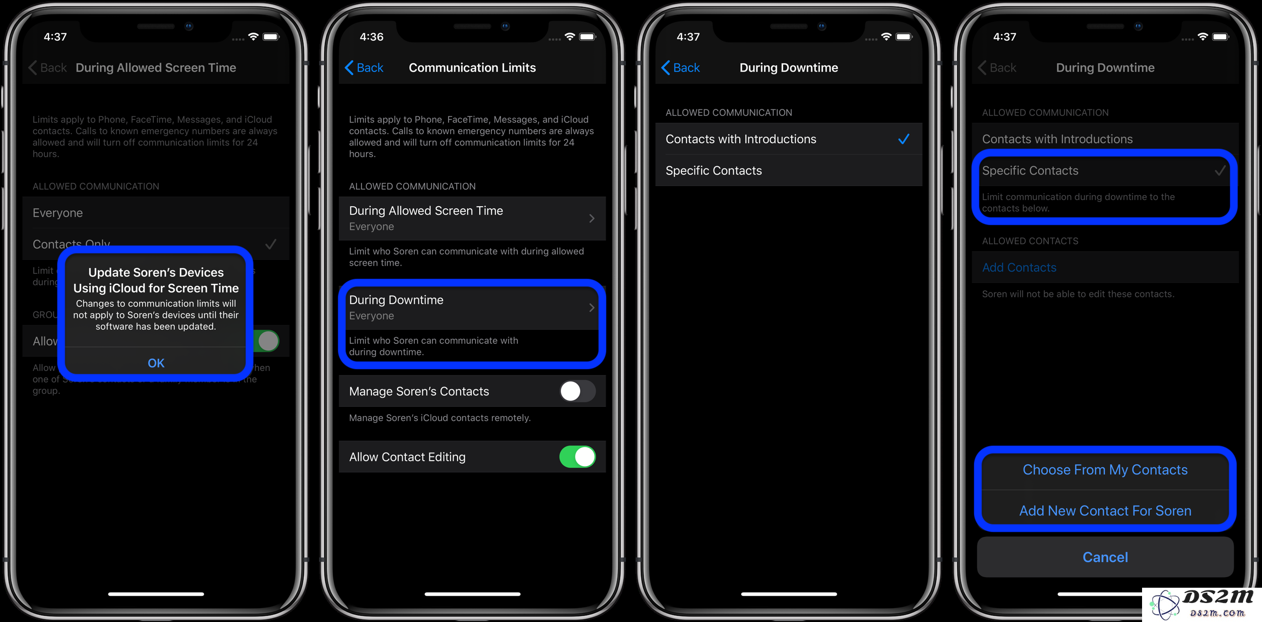 iOS 13.3 小技巧：如何通过「屏幕使用时间」管理孩子的短信、电话？