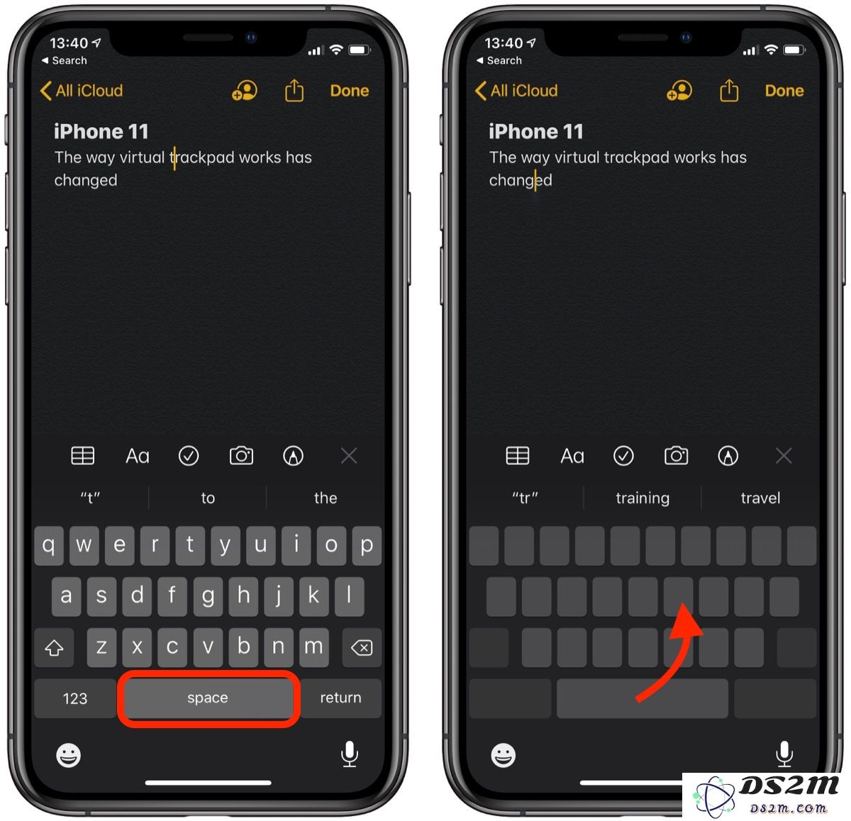 在 iPhone 11 和 iPhone 11 Pro 上如何利用键盘实现虚拟触控板功能的详细指南