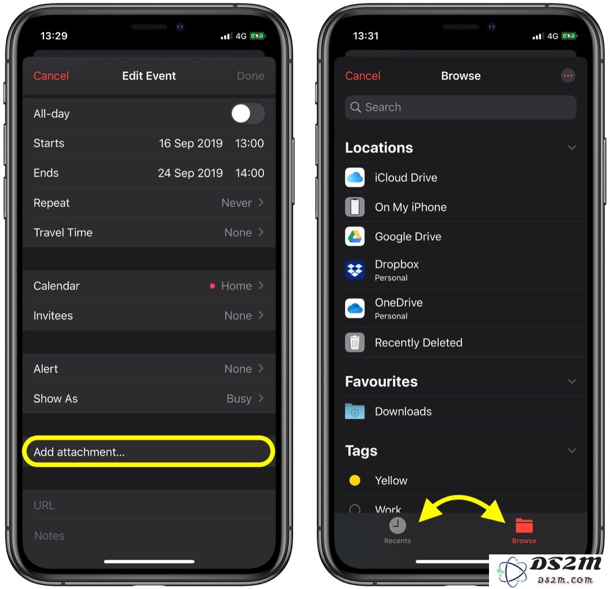 iOS 13 教程：如何在 iPhone 上的「日历」事件中添加附件？
