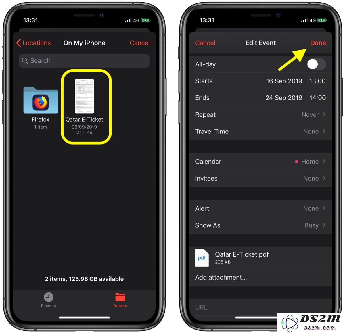 iOS 13 教程：如何在 iPhone 上的「日历」事件中添加附件？