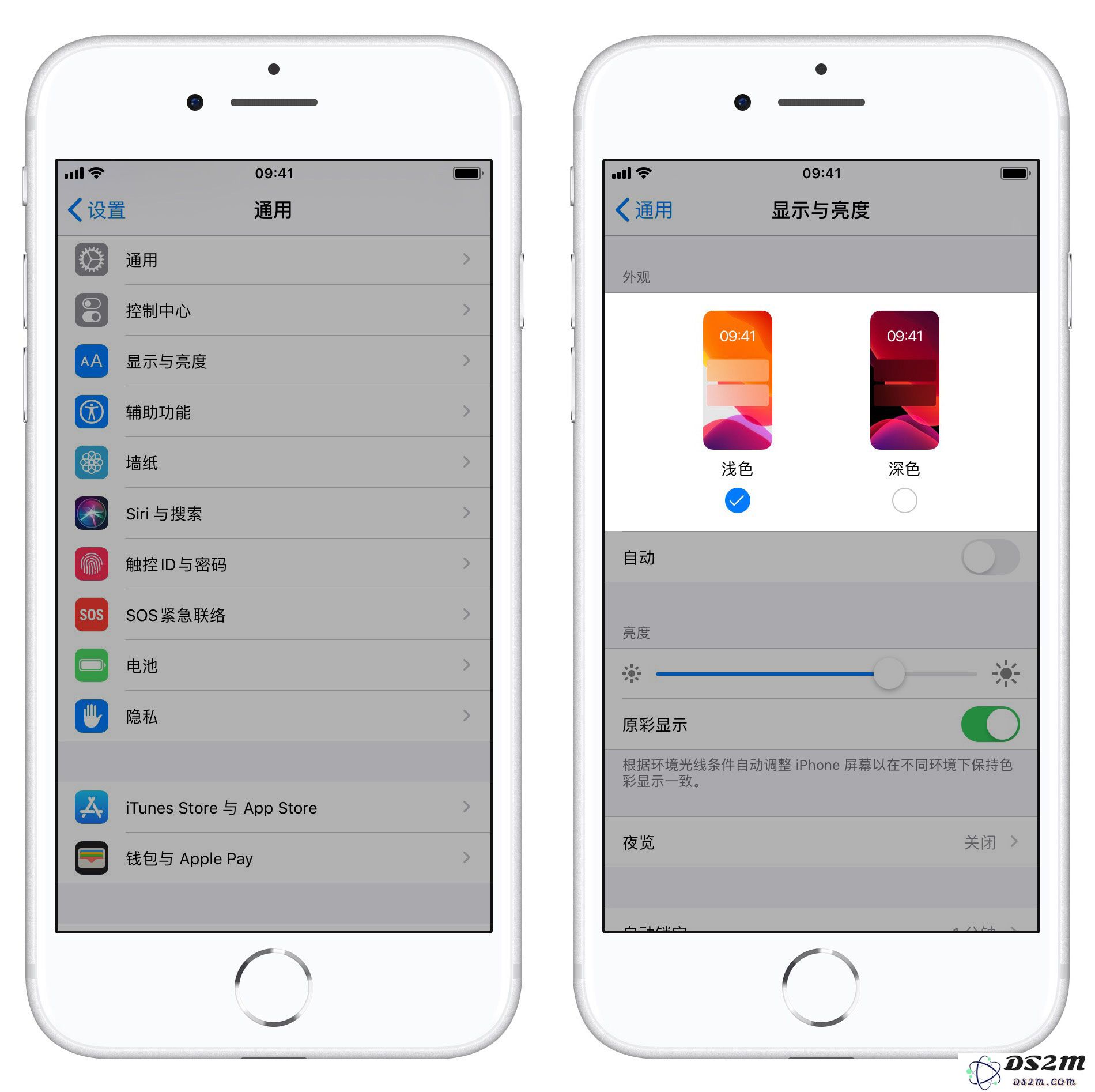 iOS 13 中「深色」外观模式的两种激活方式介绍，让你的设备焕然一新