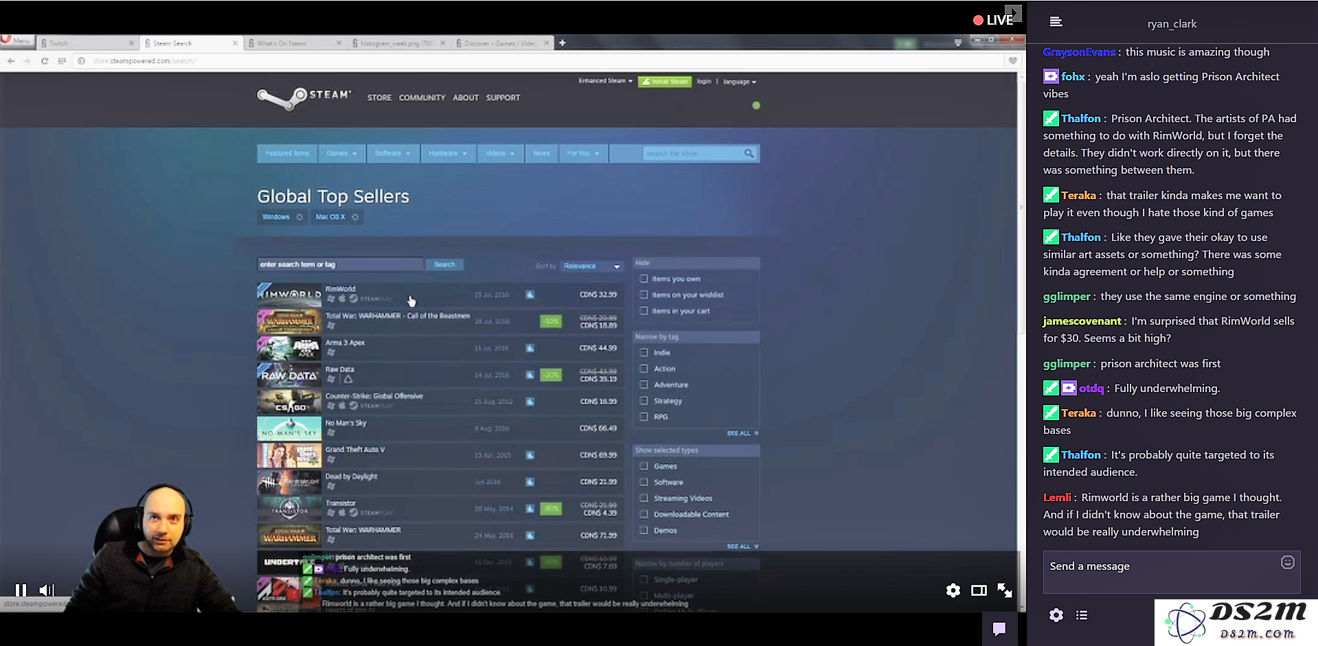 Steam Top 50，你可以点开大图看看右边聊天栏大致在说什么