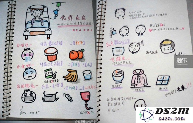 “化疗反应” “掉头发啦”,杨蒙用漫画记录下自己的病中生活