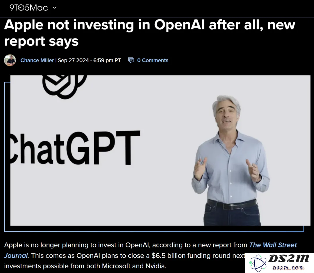 苹果反水：OpenAI的1500亿「史上最大」融资轮，难了