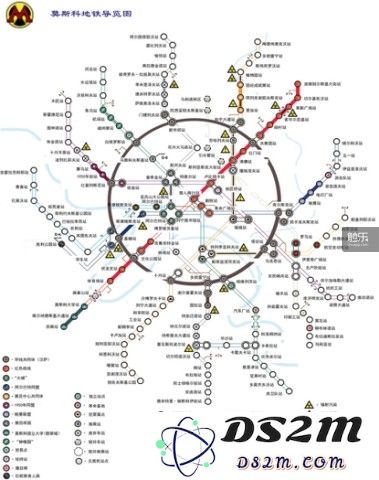 游戏地图和莫斯科现实地铁系统高度重合