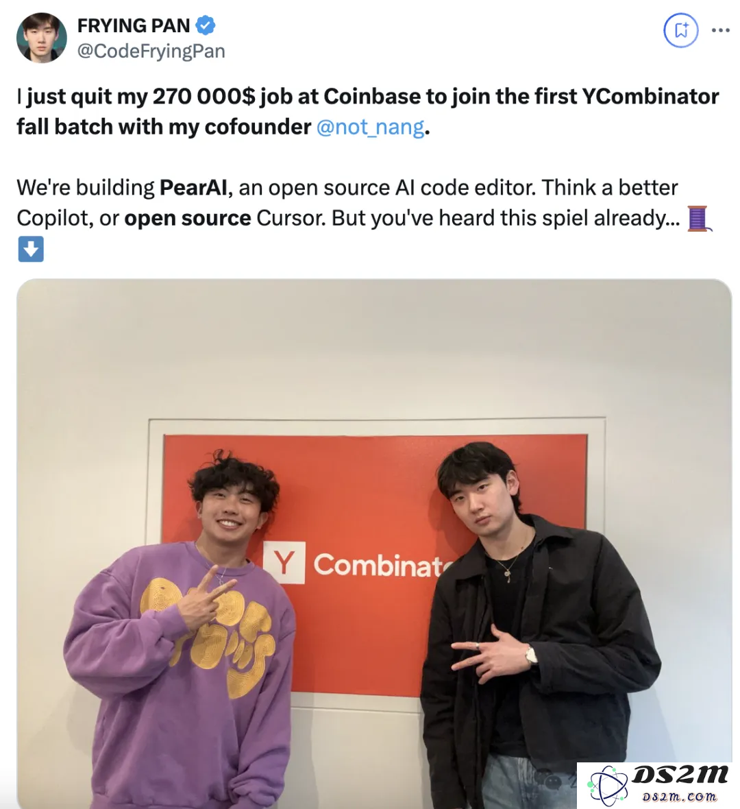 依靠fork开源项目融资350万元，创始人自称“开源版Cursor”，遭网友质疑和围攻