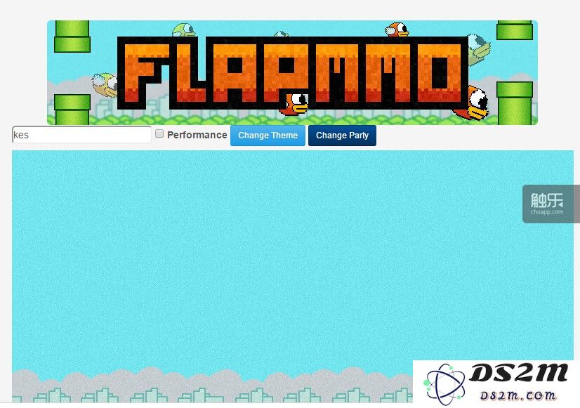 《flapmmo*》游戏截图。目前游戏已无法正常游玩