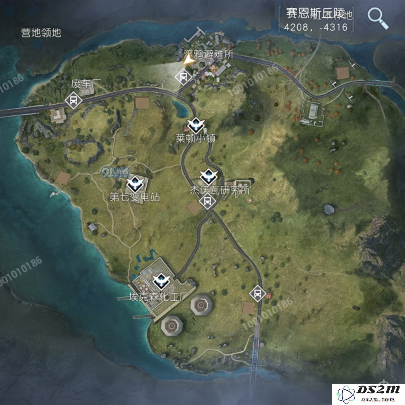 代号生机赛恩斯丘陵BOSS及资源分布