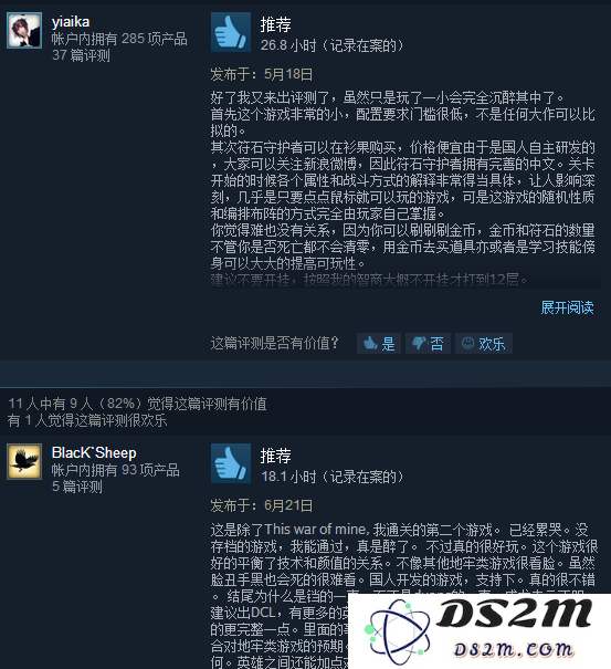 Steam的对应社区里，有很多玩家为《符石守护者》写下了篇幅不短的评测
