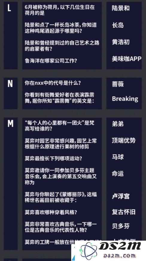 未定事件簿燃动潮流夜问题答案大全最新
