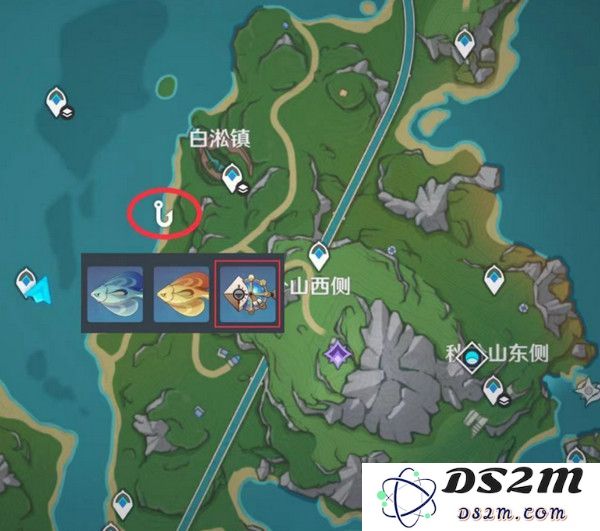 原神灰河渡手钓鱼地点分布图 灰河渡手精炼材料钓鱼点位攻略[多图]图片4