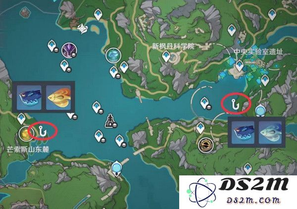 原神灰河渡手钓鱼地点分布图 灰河渡手精炼材料钓鱼点位攻略[多图]图片8