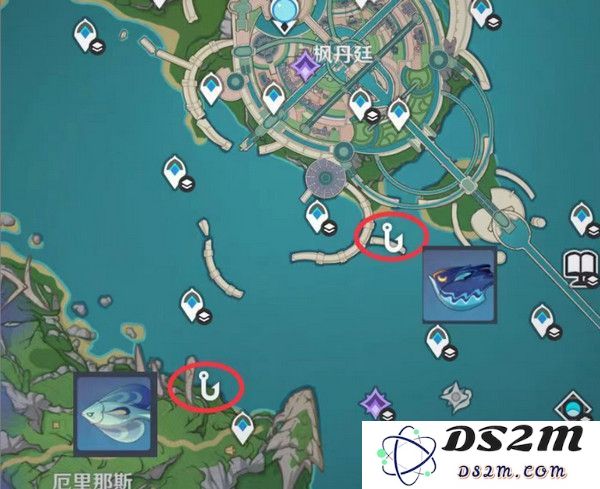 原神灰河渡手钓鱼地点分布图 灰河渡手精炼材料钓鱼点位攻略[多图]图片9
