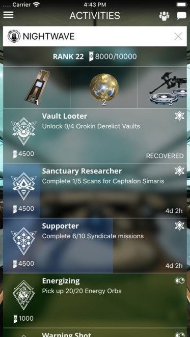星际战甲app掌上助手(warframe companion) v4.15.35.0 安卓中文版 0