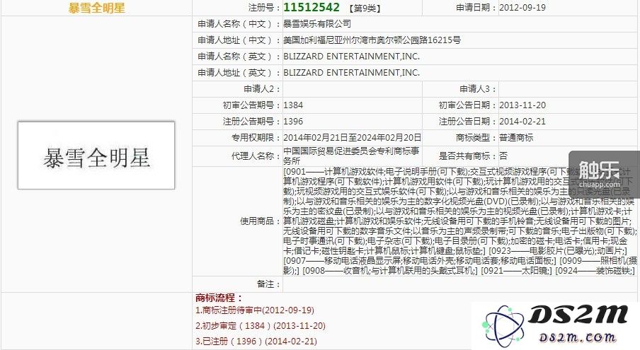 《暴雪全明星》的商标在提交申请一年半后终于成功注册,但与之对应的游戏却早已更名