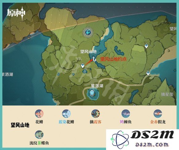 原神望风山地钓鱼点
