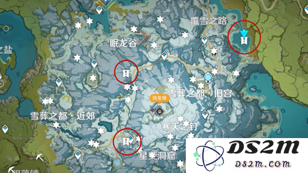 原神雪山区域三个宝箱位置详解与地图导航攻略