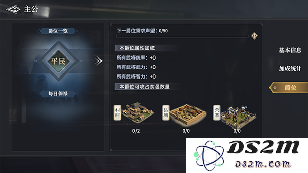 七雄纷争爵位攻略