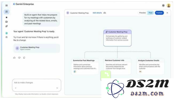 谷歌全面升级 Agentspace 平台，发布 Gemini Enterprise 助力工作流程自动化解决方案