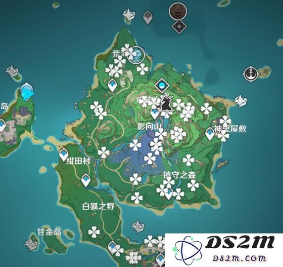 原神绯樱绣球采集路线：稻妻区域最新刷新点解析 - 3.4版本