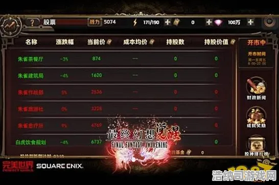 ｜最新指南，0 微信小游戏｜攻略技巧｜v0425｜最终幻想16画质流畅优化秘籍，手机用户也能轻松运行！独家调整技巧大揭秘